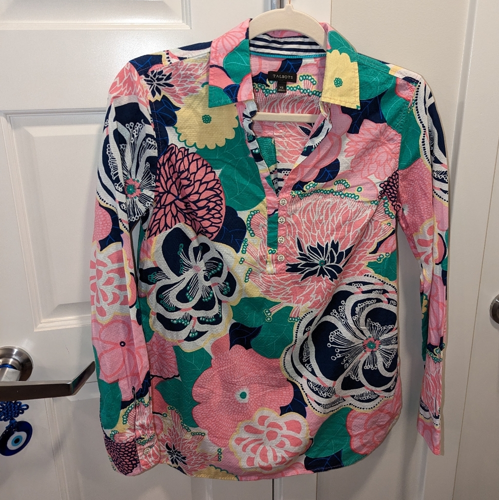 Cotton floral pattern top